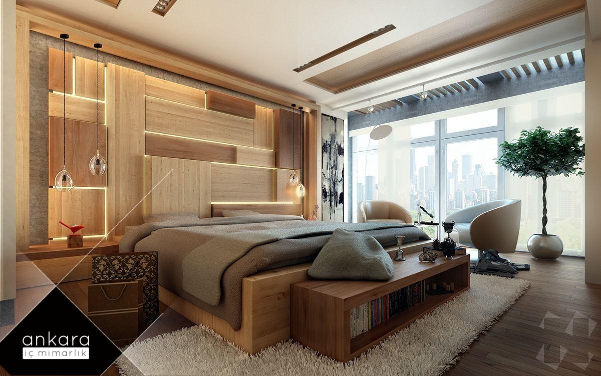 Villa yatak odası dekorasyonunda ana ilkeler