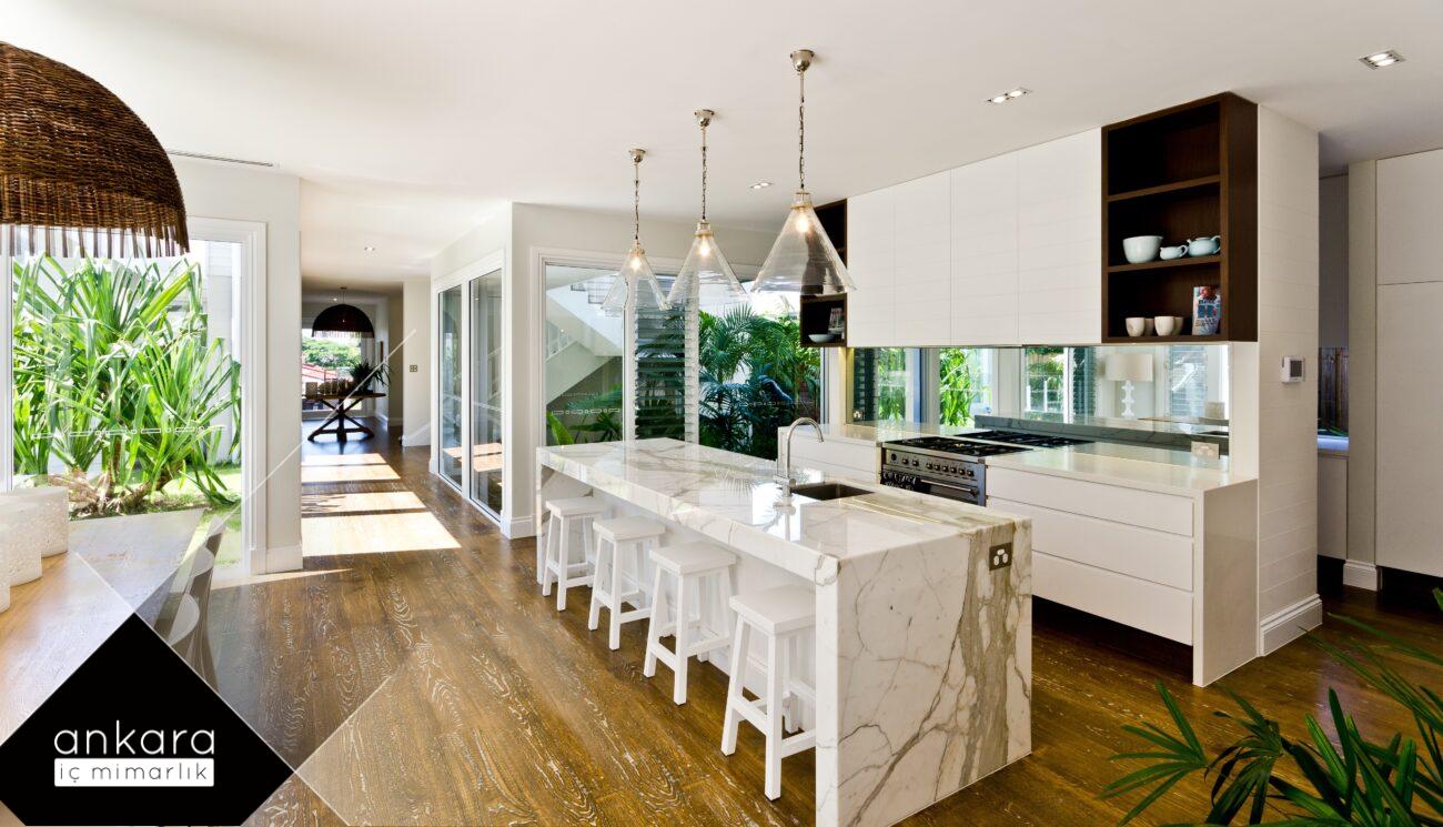 Villa mutfağında özel tasarım