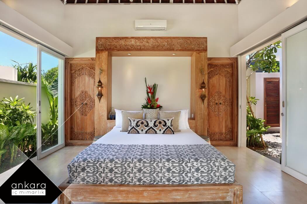 Villa yatak odası dekorasyonunda ana ilkeler