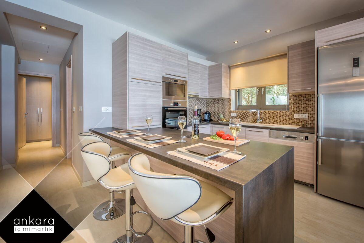 Villa mutfağında pratik ve estetik kullanım