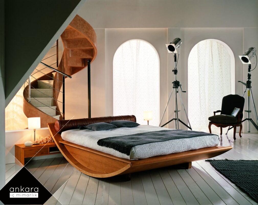 villa yatak odası tasarımında doğal unsurlar