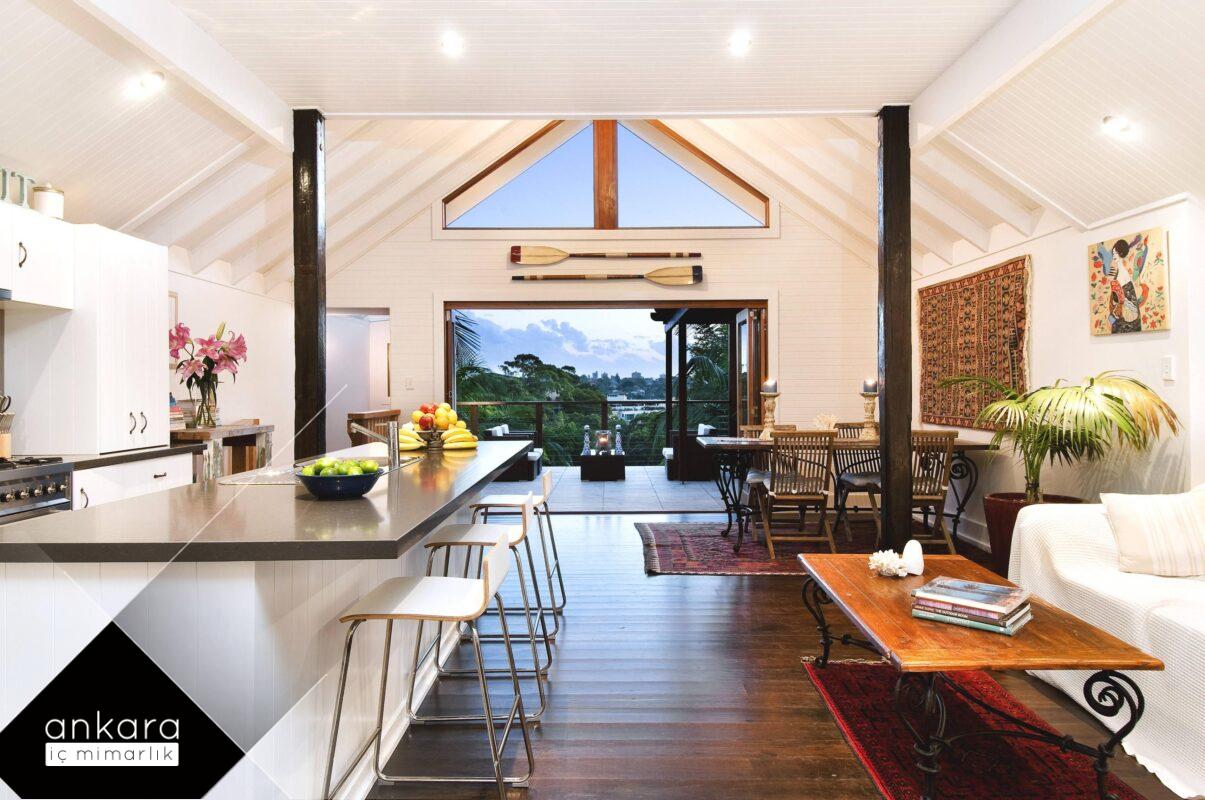 Villa mutfağında özel tasarım