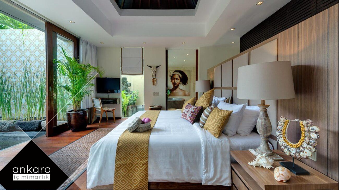 Villa yatak odası dekorasyonu ipuçları