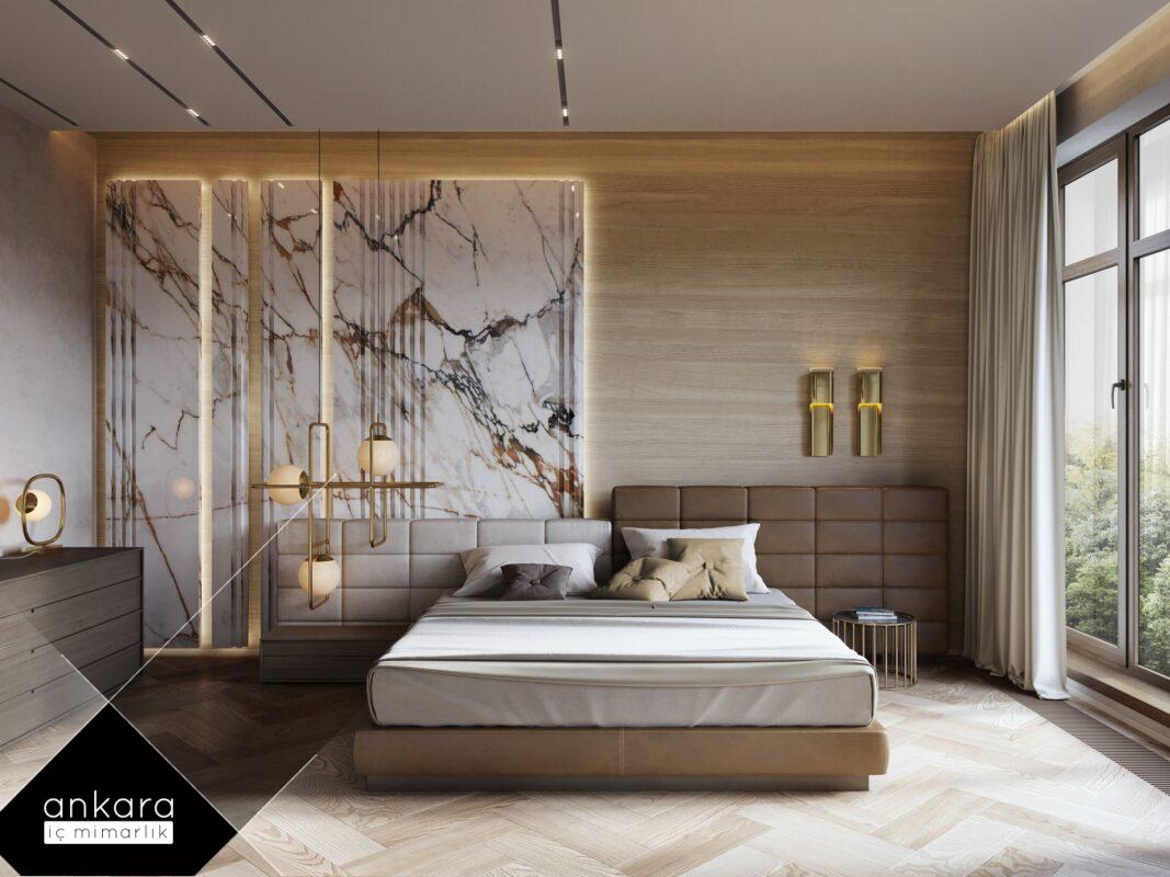 villa yatak odası tasarımında doğal unsurlar 