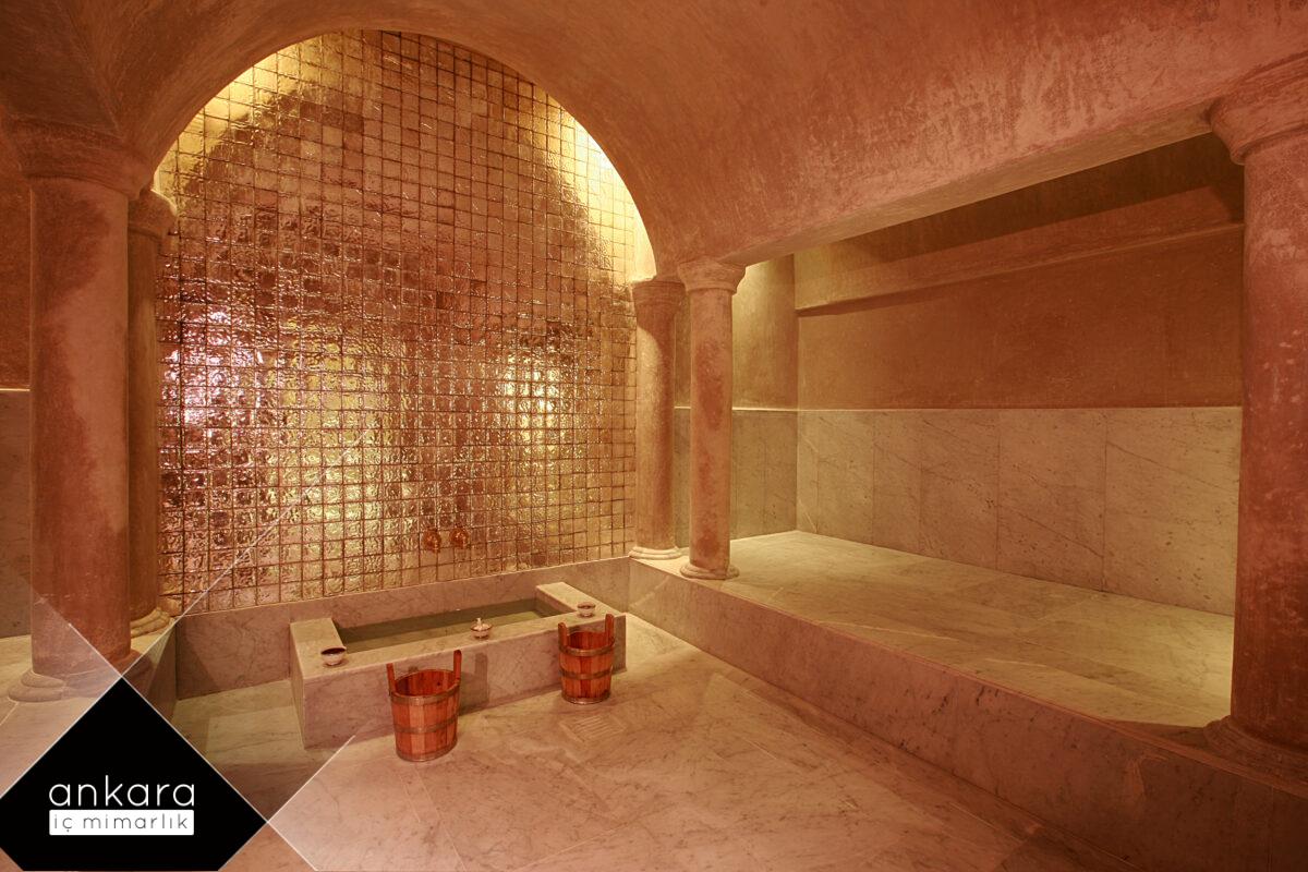 Villalarda modern Türk hamamı tasarımları 
