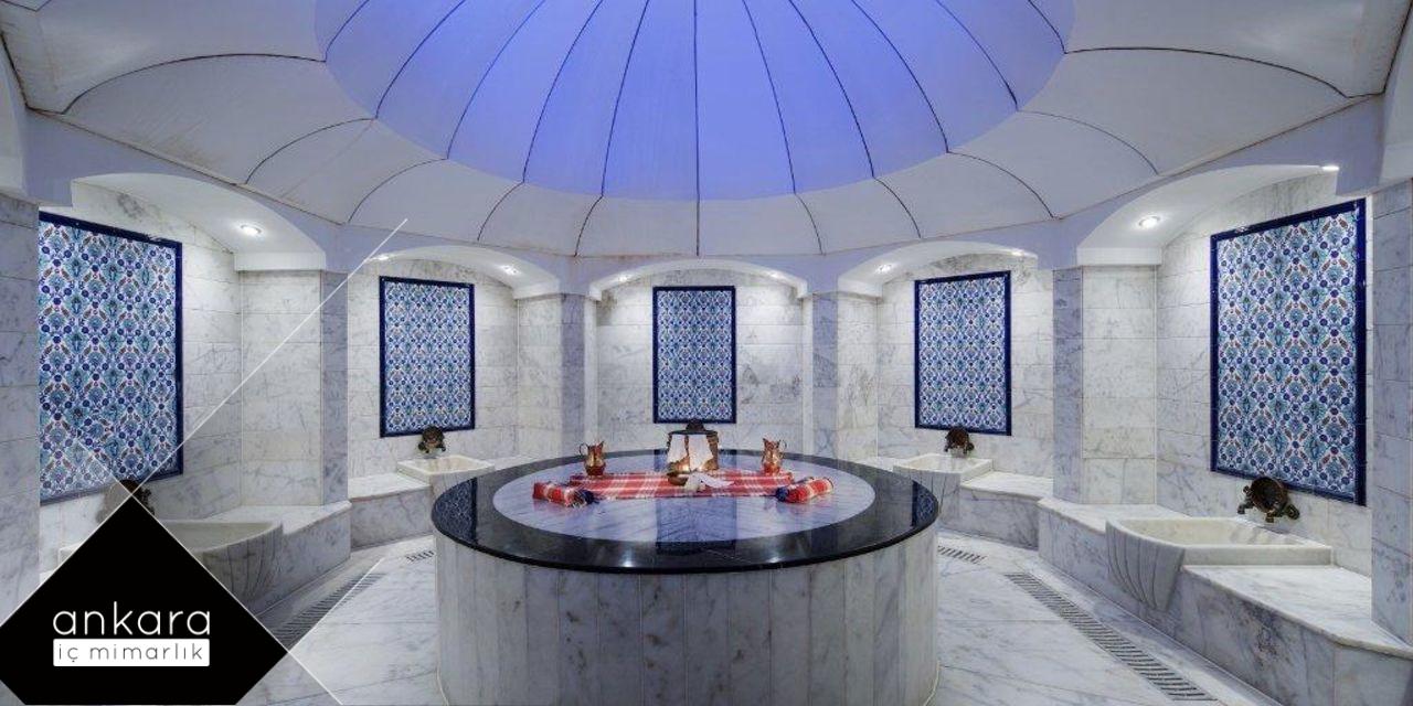 Villa Türk hamamında mozaik ve seramik kullanımı