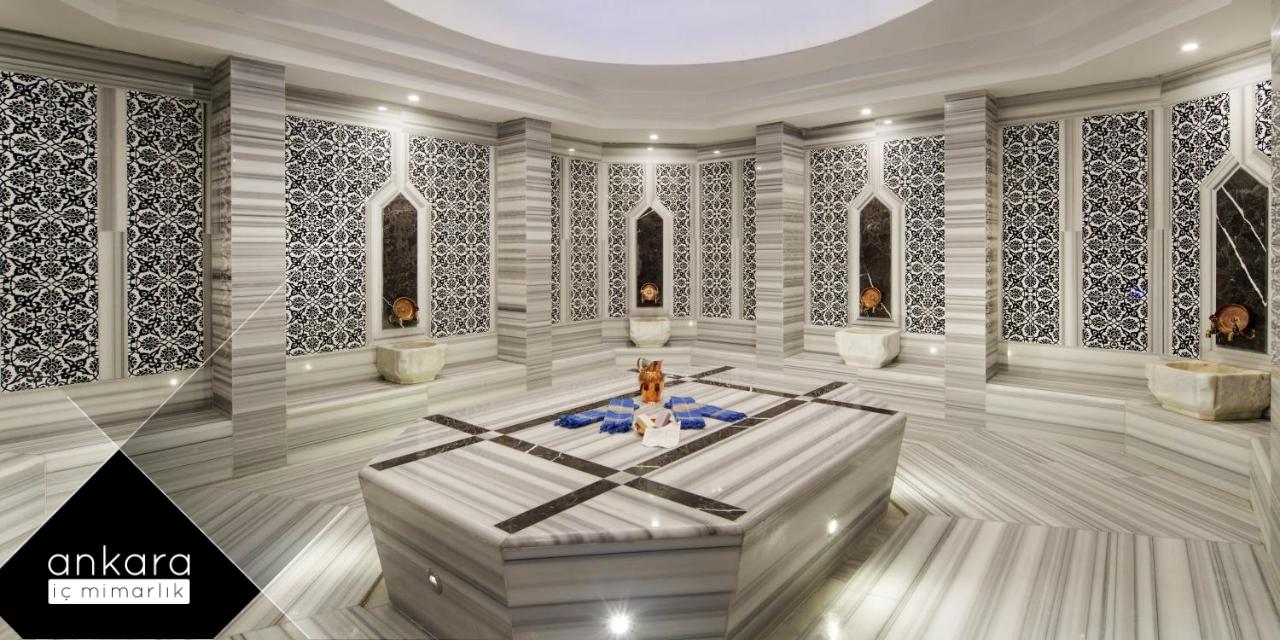 Villa Türk hamamında mozaik ve seramik kullanımı