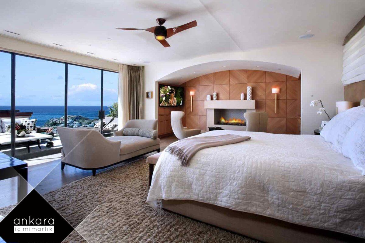 Villa yatak odası dekorasyonunda kendi tarzınızı yaratma