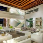 Doğal Elemanlarla Villa Salon Tasarımları