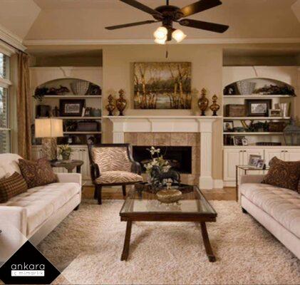 Retro Tarzı Salon İç Mimari Fikirleri