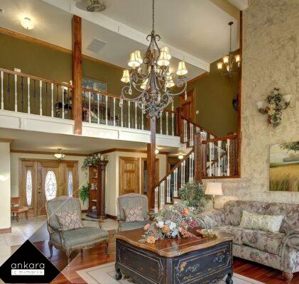 Vintage Tarzda Salon İç Mimarlık Detayları