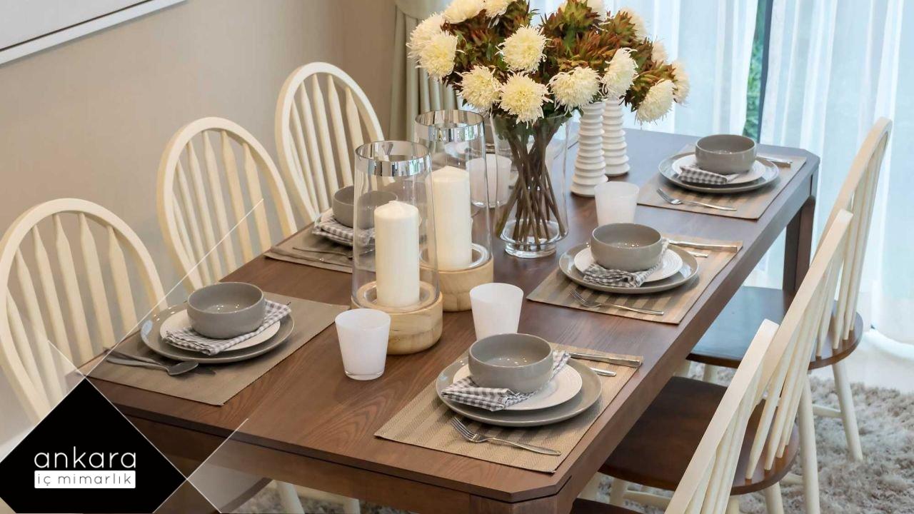 Yemek Odası Dekorasyonu: Aile ve Misafirler İçin Şık ve Sıcak Bir Ortam