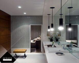 villa banyo aydınlatması